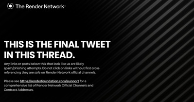 Render Token to Conduct Scheduled Maintenance on March 27th