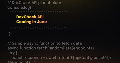 DexCheck to Launch API v.1.0 in June
