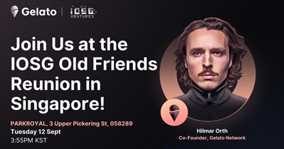 Gelato to Participate in IOSG Ventures in Singapore on September 12th