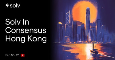 Solv Protocol to Participate in Consensus Hong Kong in Hong Kong on February 17th