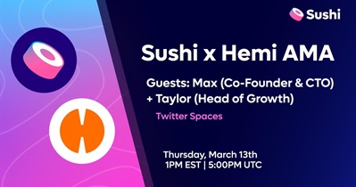 Sushi to Hold AMA on X on March 13th