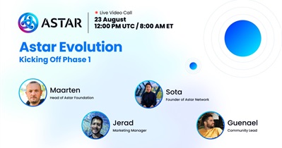 Astar to Hold Live Stream on YouTube on August 23rd