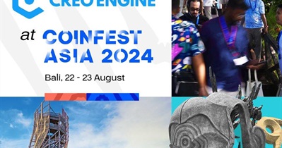 Creo Engine to Participate in Coinfest Asia in Bali on August 22nd