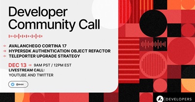 Avalanche to Host Community Call on December 13th