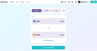 PancakeSwap to Updater Swap Page