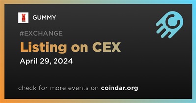 GUMMY to Be Listed on CEX on April 29th