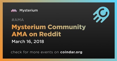 Mysterium Community AMA on Reddit