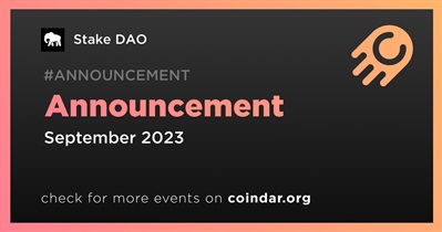 Stake DAO to Make Announcement in September