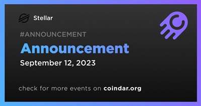 Stellar to Make Announcement on September 12th
