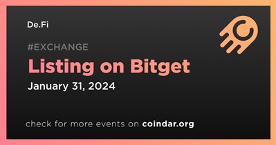 De.Fi to Be Listed on Bitget on January 31st