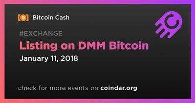 Listing on DMM Bitcoin