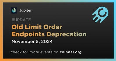 Jupiter to Deprecate Old Limit Order Endpoints  on November 5th