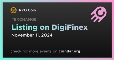 RYO Coin to Be Listed on DigiFinex on November 11th