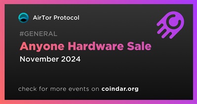 AirTor Protocol to Start Anyone Hardware Sale in November