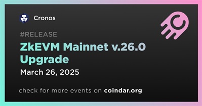 Cronos to Launch ZkEVM Mainnet v.26.0 Upgrade on March 26th