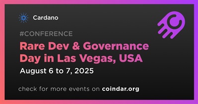 Cardano to Participate in Rare Dev & Governance Day in Las Vegas on August 6th