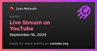 Lava Network to Hold Live Stream on YouTube on September 16th