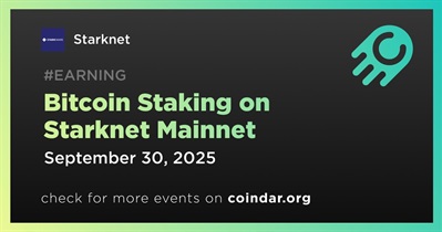 Bitcoin Staking Goes Live on Starknet Mainnet
