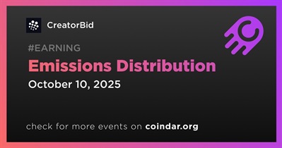 CreatorBid to Start Emissions Distribution on October 10
