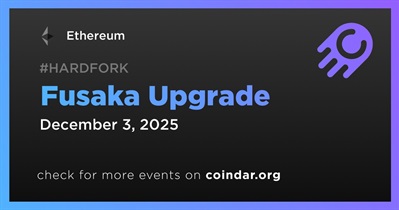 Ethereum to Release Fusaka Upgrade on December 3rd