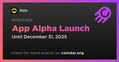 Rain to Launch App Alpha in Q4