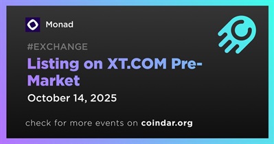 Monad to Be Listed on XT.COM Pre-Market