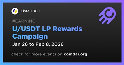 Lista DAO to Start U/USDT LP Rewards Campaign