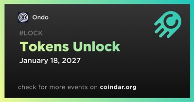36.40% of ONDO Tokens Will Be Unlocked on January 18
