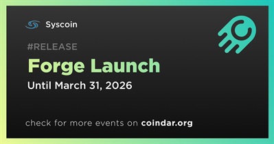 Syscoin to Launch the Forge Infrastructure Layer in Q1
