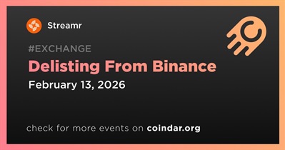 Streamr to Be Delisted From Binance on February 13