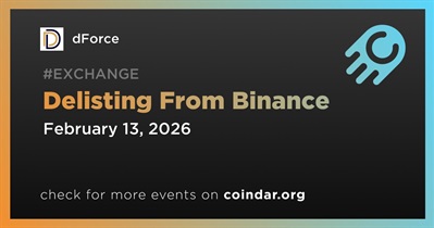 dForce to Be Delisted From Binance on February 13