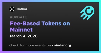 Hathor to Activate Fee-Based Tokens on Mainnet on March 4