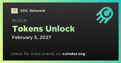 4.76% of XDC Tokens Will Be Unlocked on February 5
