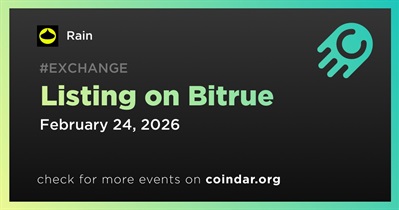 Rain to Be Listed on Bitrue on February 24