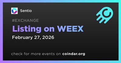 Sentio to Be Listed on WEEX