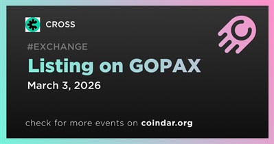 CROSS to Be Listed on GOPAX