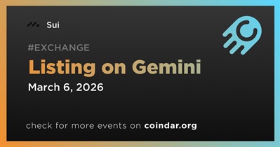 Sui to Be Listed on Gemini