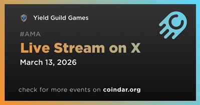 Yield Guild Games to Hold Live Stream on X on March 13th