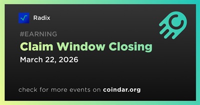 Radix to Close Claim Window on March 22