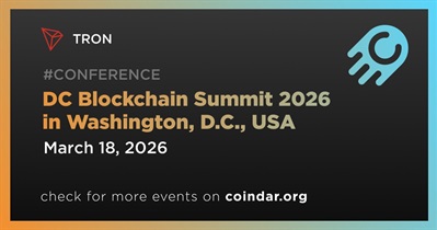 TRON to Participate in DC Blockchain Summit 2026 in Washington, D.C. on March 18
