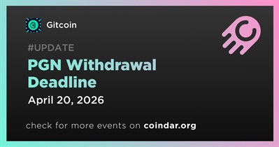 Gitcoin Sets PGN Withdrawal Deadline for April 20th