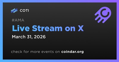 COTI to Hold Live Stream on X on March 31st