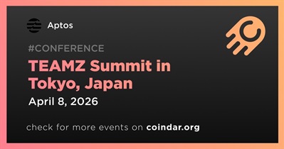 Aptos to Speak at TEAMZ Summit in Tokyo on April 8th