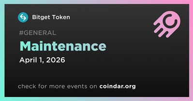 Bitget Token to Conduct Scheduled Maintenance on April 1st