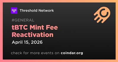 Threshold Network to Reactivate tBTC Mint Fee on April 15th