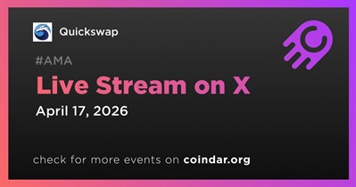 Quickswap to Hold Live Stream on X on April 17th