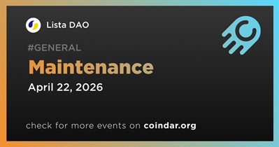 Lista DAO to Conduct Scheduled Maintenance