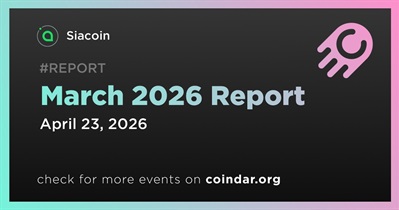 Siacoin Released Monthly Report for March 2026