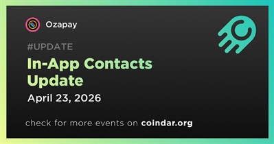 Ozapay Added In-App Contacts on April 23rd