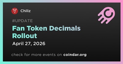 Chiliz to Begin Fan Token Decimals Rollout on April 27th